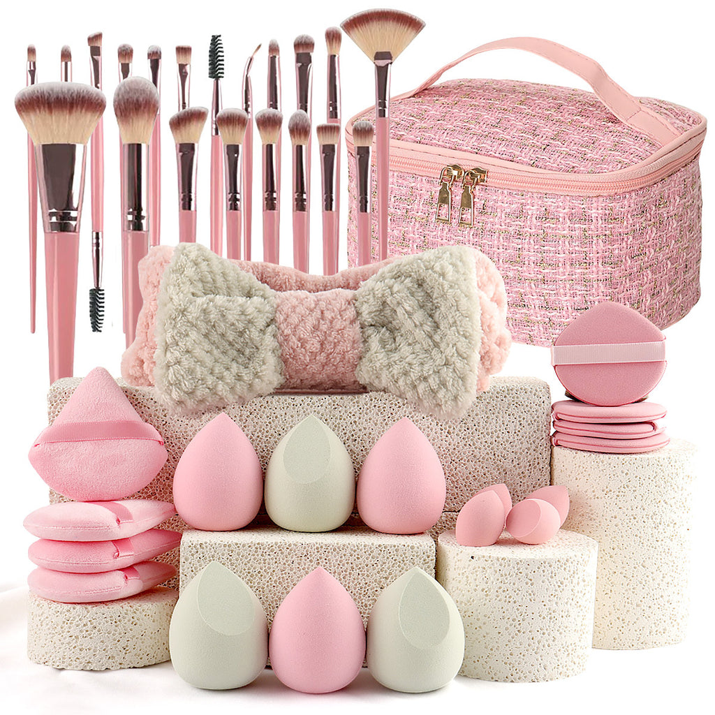 40-piece Beauty Tool Belt Travel Cosmetic Bag