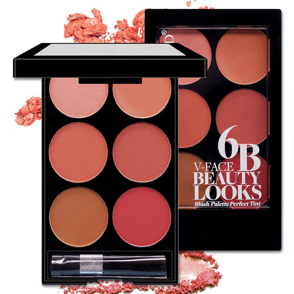 6-Color Blush Palette – Multi-Shade Face Makeup Tray
