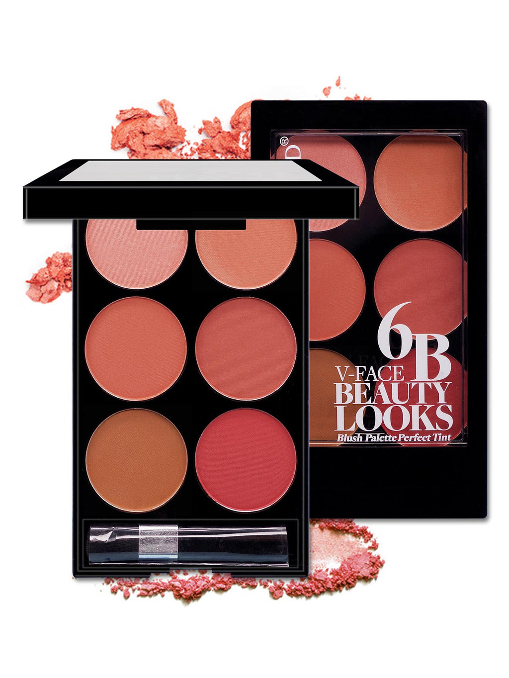 6-Color Blush Palette – Multi-Shade Face Makeup Tray