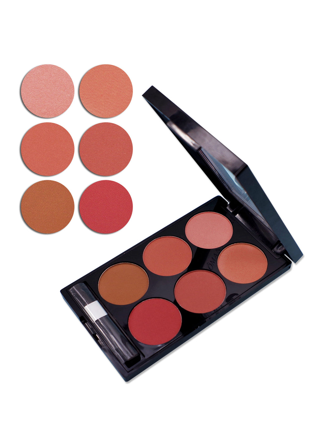 6-Color Blush Palette – Multi-Shade Face Makeup Tray